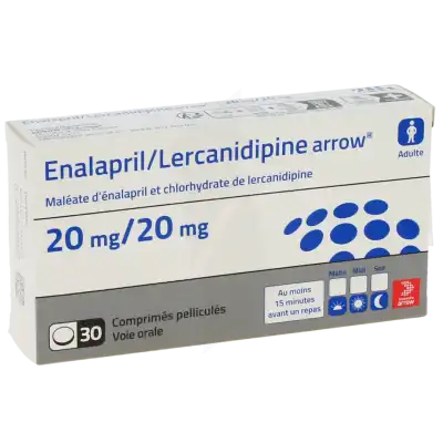 Enalapril/lercanidipine Arrow 20 Mg/20 Mg, Comprimé Pelliculé à TOULOUSE