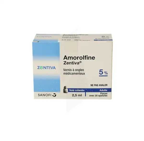 Amorolfine Zentiva 5 %, Vernis à Ongles Médicamenteux