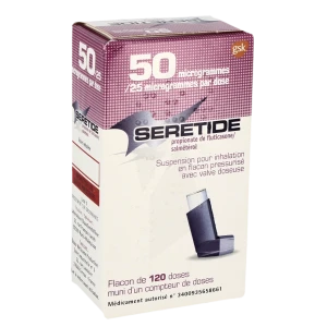 Seretide 50 Microgrammes/25 Microgrammes/dose, Suspension Pour Inhalation En Flacon Pressurisé Avec Valve Doseuse