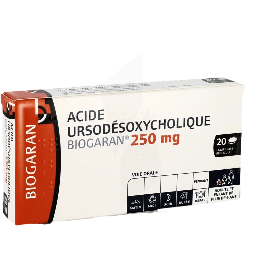 Acide Ursodesoxycholique Biogaran 250 Mg, Comprimé Pelliculé