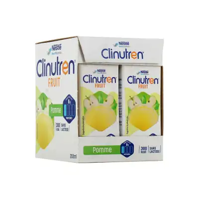 Clinutren Fruit Nutriment Pomme 4briques/200ml à Cambrai