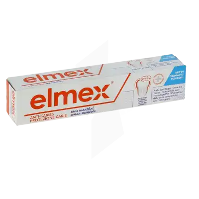 Elmex Anti-caries Sans Menthol Dentifrice T/75ml à Angers