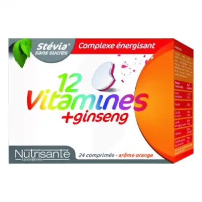 Nutrisanté 12 Vitamines + Ginseng Comprimés à Croquer 2t/12 à SARROLA-CARCOPINO