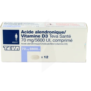 Acide Alendronique/vitamine D3 Teva Sante 70 Mg/5600 Ui, Comprimé