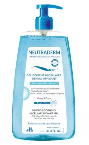 Neutraderm Gel Douche Micellaire Dermo-apaisant Fl Pompe/1l + Echantillon