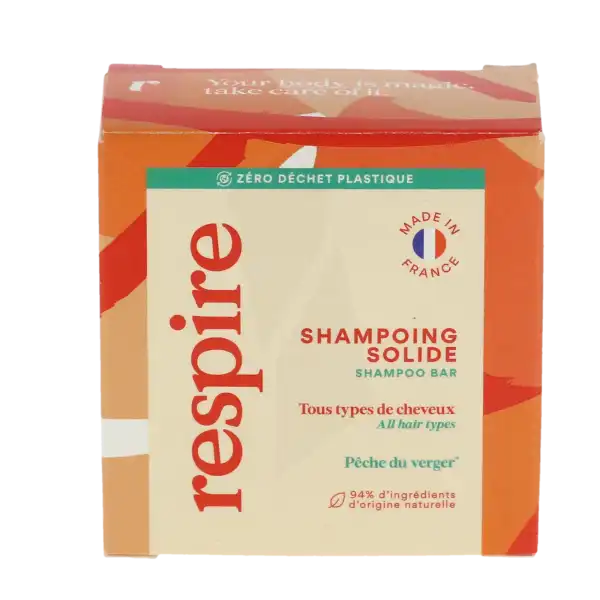Respire Shampooing Solide Pêche Du Verger B/75g