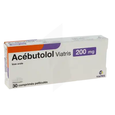 Acebutolol Viatris 200 Mg, Comprimé Pelliculé à CHAMPAGNOLE