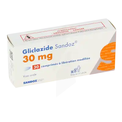 Gliclazide Sandoz 30 Mg, Comprimé à Libération Modifiée à Clermont-Ferrand