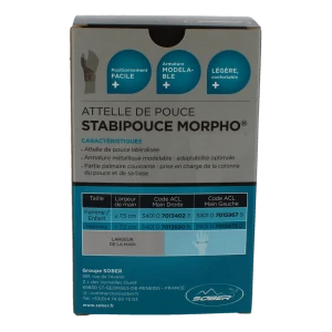 Stabipouce Morpho Att Pouce Droit Rigide T1