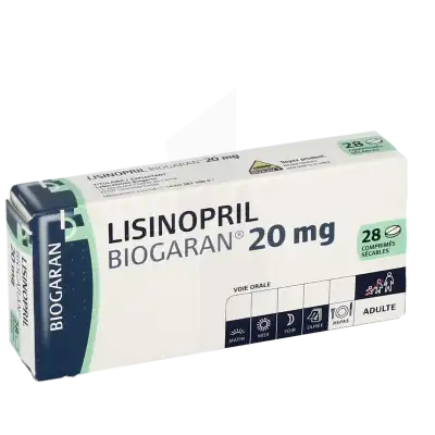 Lisinopril Biogaran 20 Mg, Comprimé Sécable à Bordeaux