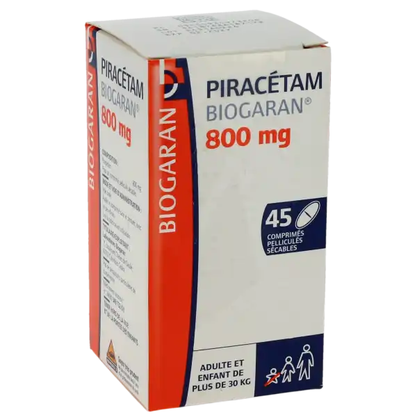 Piracetam Biogaran 800 Mg, Comprimé Pelliculé Sécable