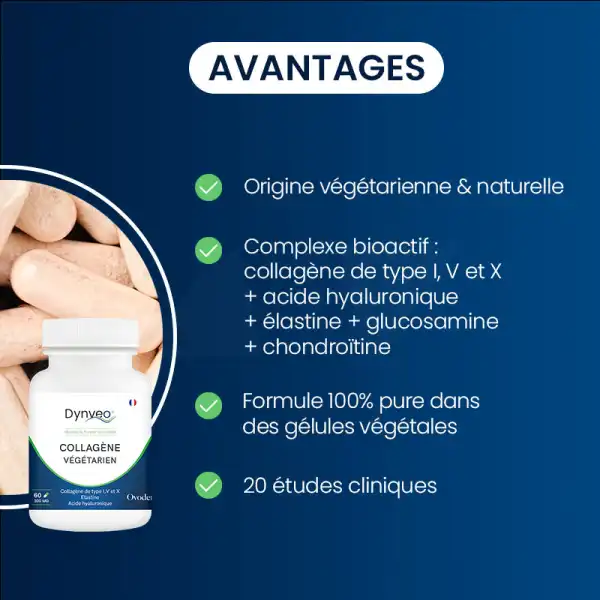 Dynveo Collagene Naturel Végétarien Ovoderm 300mg 60 Gélules