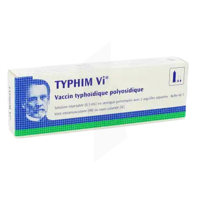 TYPHIM Vi, solution injectable en seringue préremplie. Vaccin typhoïdique polyosidique