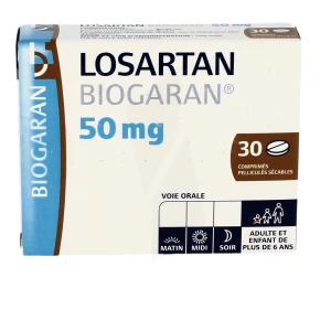 Losartan Biogaran 50 Mg, Comprimé Pelliculé Sécable