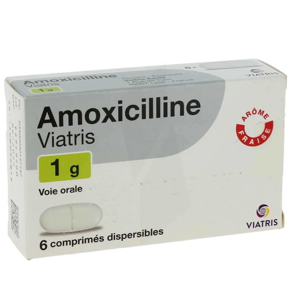 Amoxicilline Viatris 1 G, Comprimé Dispersible