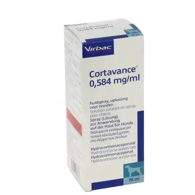 CORTAVANCE 0,584 MG/ML SOLUTION CUTANEE EN SPRAY POUR CHIENS, Solution pour pulvérisation cutanée