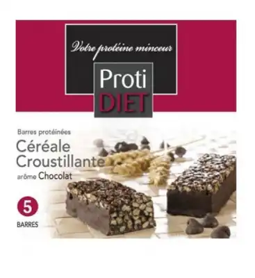 Protidiet - Barres Céréales Protéinées - Chocolat B/5 à SAINT-PRIEST