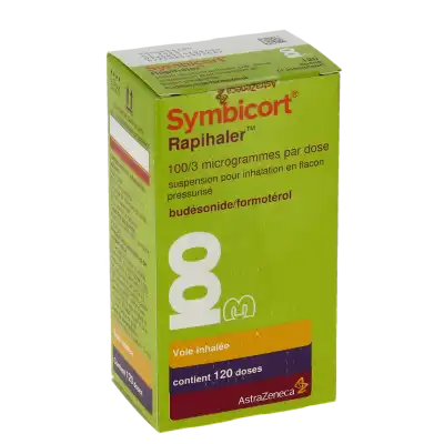 Symbicort Rapihaler 100/3 Microgrammes Par Dose, Suspension Pour Inhalation En Flacon Pressurisé à CUISERY