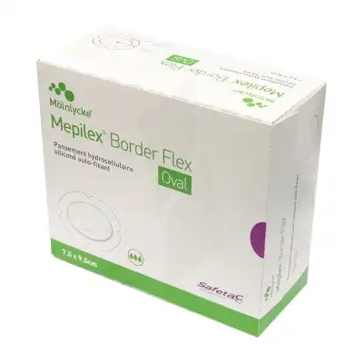 Mepilex Border Flex Oval Pansement Hydrocellulaire Adhésif Stérile Siliconé 7,5x9,5cm B/16 à Moirans