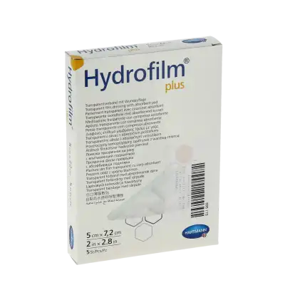 Hydrofilm® Plus Pansement Film Adhésif Transparent Avec Compresses Centrale  5 X 7,2 Cm - Boîte De 5 à LE BARP