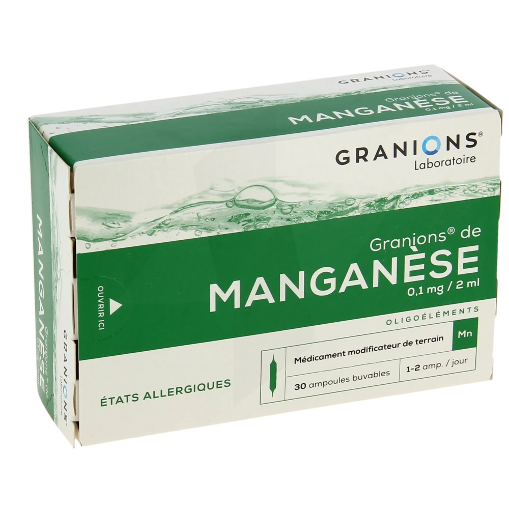 Granions De Manganese 0,1 Mg/2 Ml, Solution Buvable En Ampoule
