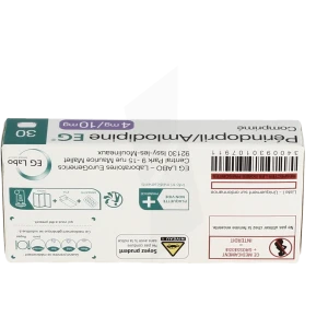 Perindopril Tert-butylamine/amlodipine Eg 4 Mg/10 Mg, Comprimé