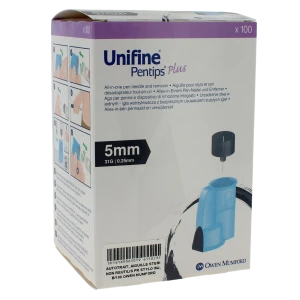 Unifine Plus Aiguille Avec Désadaptateur Pour Stylo 5mm B/100