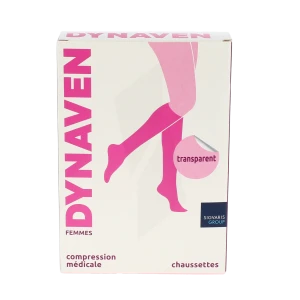 Dynaven Transparent Chaussettes Po Femme Classe 2 Beige Clair Large Normal