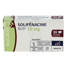 Solifenacine Bgr 10 Mg, Comprimé Pelliculé
