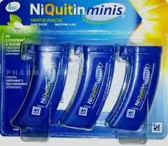 Niquitinminis Menthe FraÎche 4 Mg Sans Sucre, Comprimé à Sucer édulcoré à L'acésulfame Potassique