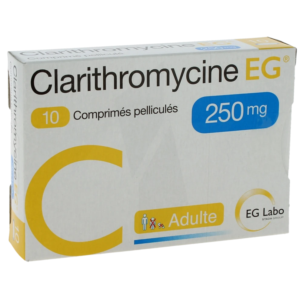 Clarithromycine Eg 250 Mg, Comprimé Pelliculé