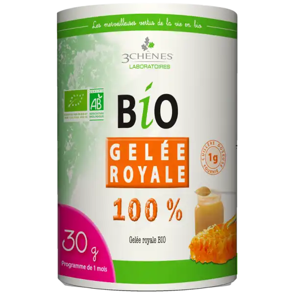 3 Chenes Bio Gelée Royale Pure Gelée Pot/30g