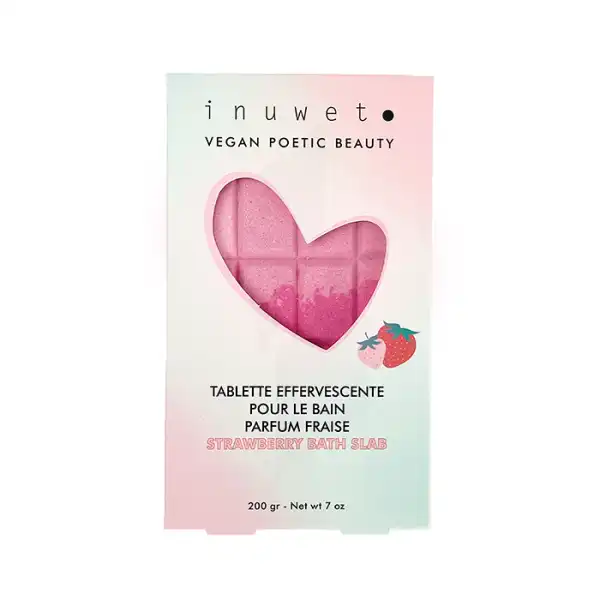 Inuwet Tablette Effervescente Pour Le Bain Fraise