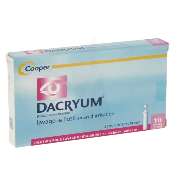 Dacryum, Solution Pour Lavage Ophtalmique En Récipient Unidose