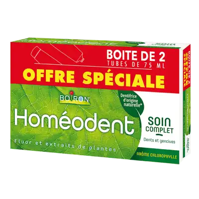 Boiron Homéodent Soin Complet Dentifrice Chlorophylle 2t/75ml à UGINE