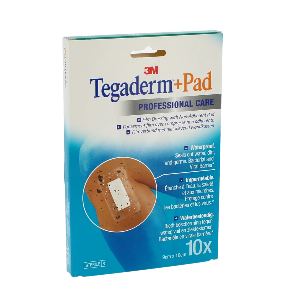 Tegaderm+pad Pansement Adhésif Stérile Avec Compresse Transparent 9x10cm B/10