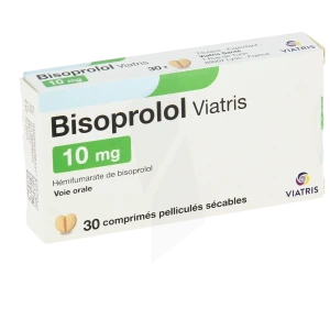 Bisoprolol Viatris 10 Mg, Comprimé Pelliculé Sécable