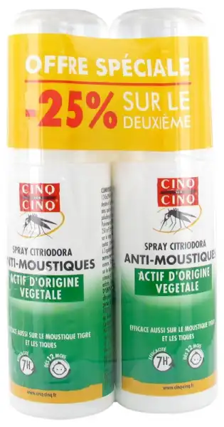 Cinq Sur Cinq Natura Spray Citriodora Anti-moustique 2fl/100ml