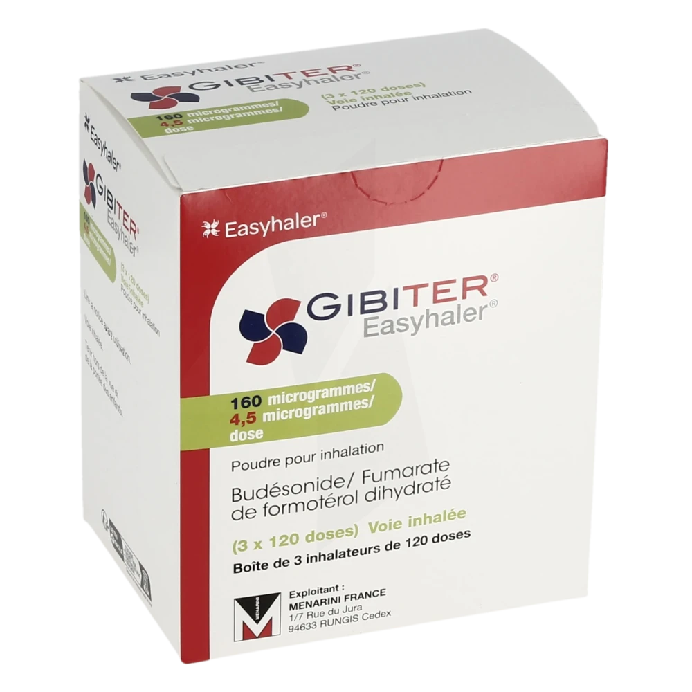 Gibiter Easyhaler, 160 Microgrammes/4,5 Microgrammes/dose, Poudre Pour Inhalation