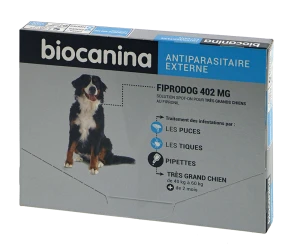 Biocanina Fiprodog 402mg Solution Pour Spot-on 3 Pipettes/4,02ml