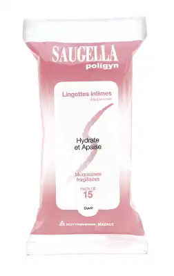Saugella Poligyn Lingette Hygiène Intime Paquet/15 à La Lande-de-Fronsac