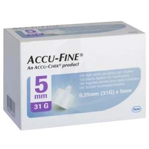 Accu Fine Aiguille Pour Stylo Injecteur 31gx5mm B/100