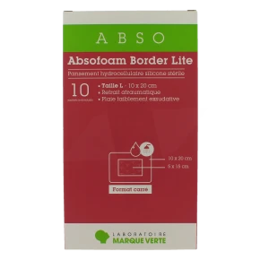 Absofoam Border Lite Pans.hydrocel.tail.l(10x20cm)bt10