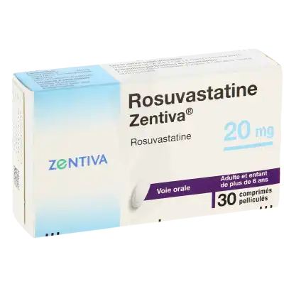 Rosuvastatine Zentiva 20 Mg, Comprimé Pelliculé à Saint-Médard-en-Jalles