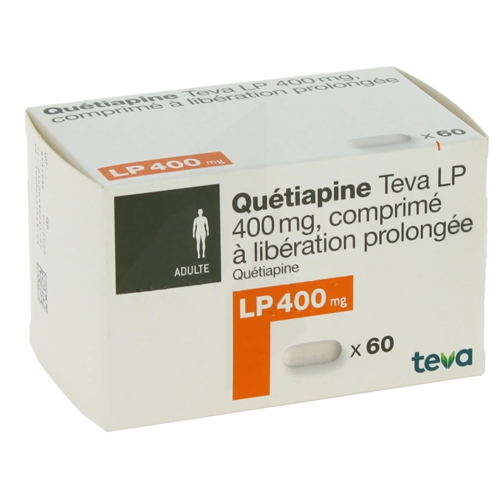 Quetiapine Teva Lp 400 Mg, Comprimé à Libération Prolongée