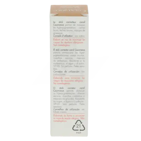 Avène Eau Thermale Couvrance Stick Correcteur Corail 3.5gr