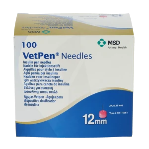 Vetpen Needles - Aiguilles Pour Stylo à Insuline Pour Chien 12mm 29g- X100v