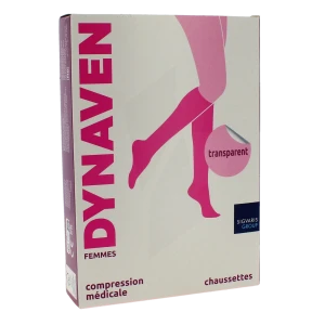 Sigvaris Dynaven Transparent Chaussette Classe 2 Femme Noir Normal S