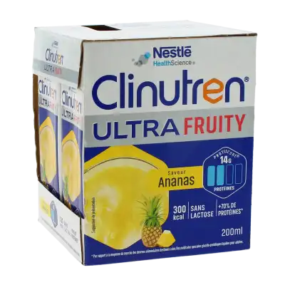 Clinutren Ultra Fruity Nutriment Ananas 4 Briquettes De 200 Ml à Talence