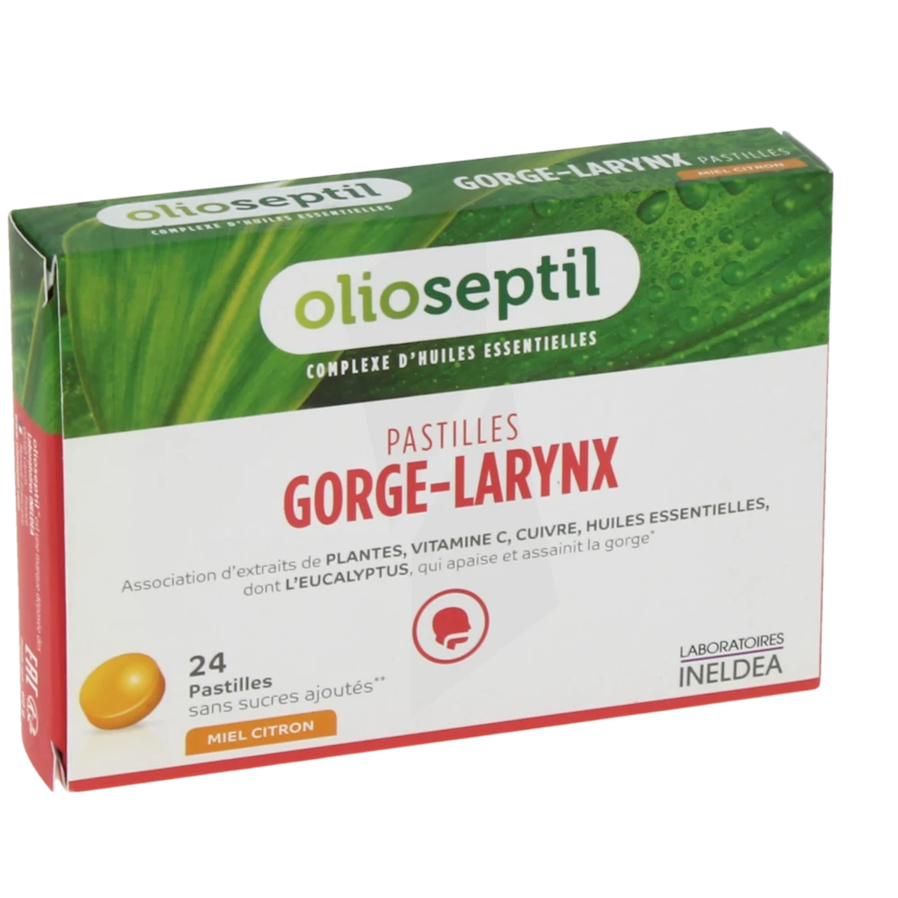 Olioseptil Pastille Gorge Larynx Miel Citron